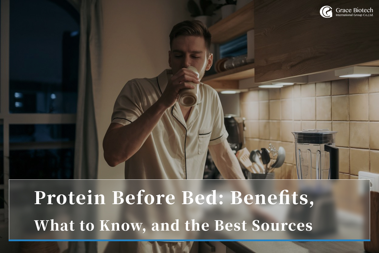 A front picture for this blog post about the pros and cons of having protein before bed.